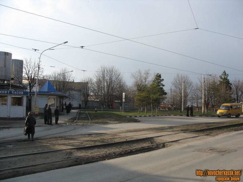 Новочеркасск: Разворотная площадка трамваев около молзавода, 26 Бакинских комиссаров