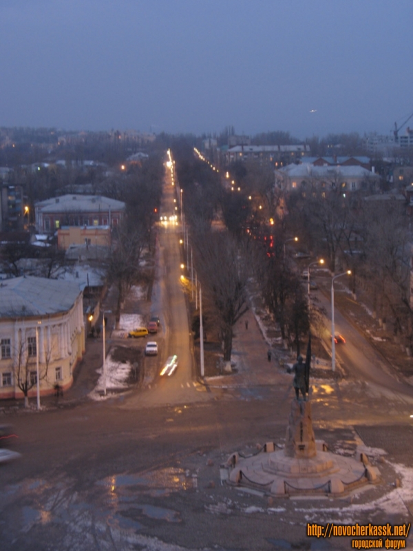 Новочеркасск: Вид с собора. Проспект Ермака
