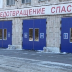 Ул. Пушкинская. Снежные пушки перед пожарной частью