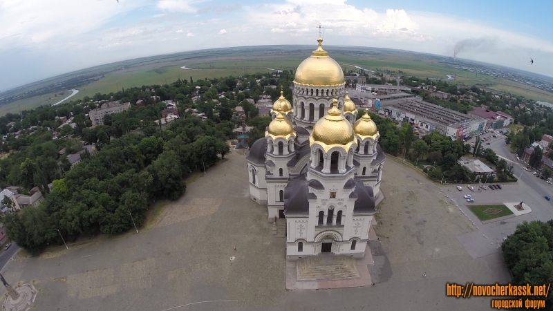 Новочеркасск: Собор в Новочеркасске. Вид с воздуха
