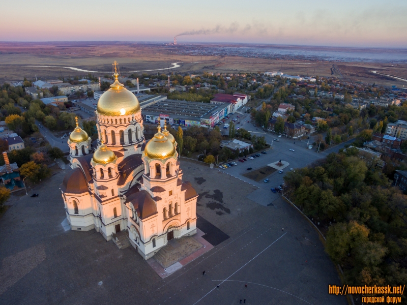 Новочеркасск: Собор на закате и вид на восток