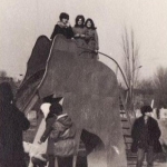 Горка-слон в детском парке