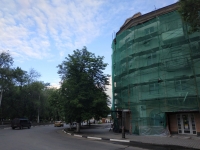Ремонт фасада дома с аркой на пл. Троицкой. Вид с пр. Баклановского